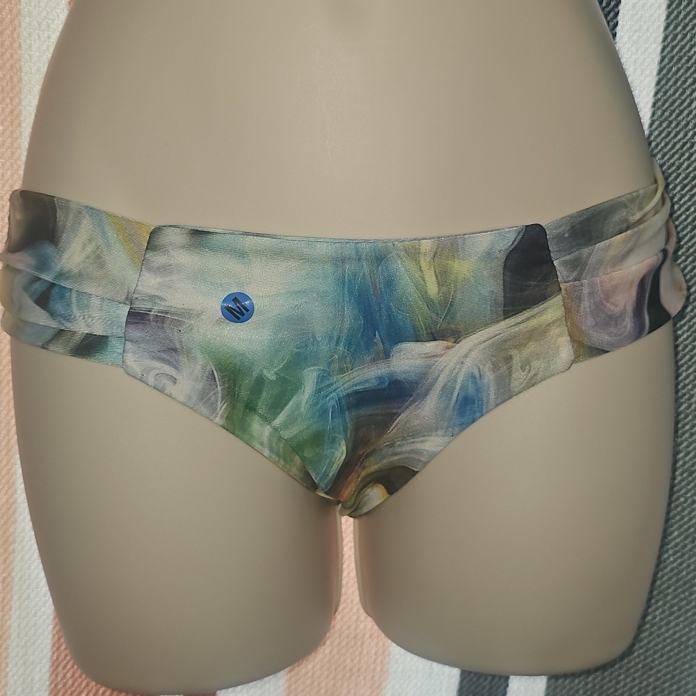 Women’s Multicolor Marble Triangle Bikini Set View 3